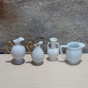 Vintage Collection Miniature Porcelain Pitchers Jugs Vases Set of 4